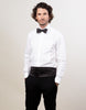 Avalon White Twill Formal Shirt with Marcella Bib and Cuffs