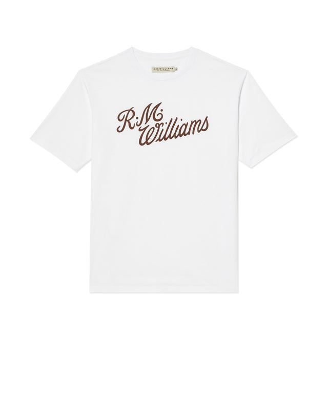 R.M.Williams R.M.W. Script White T-Shirt