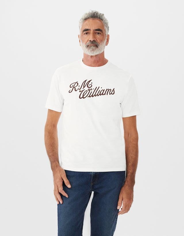 R.M.Williams R.M.W. Script White T-Shirt
