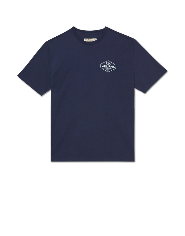 R.M.Williams Gladstone Navy T-Shirt