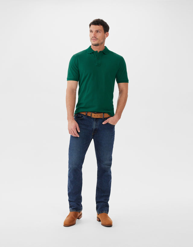 R.M.Williams Rod Forest Green Polo