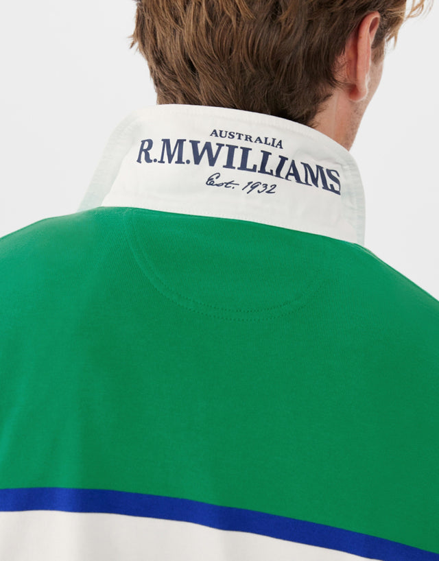 R.M.Williams Tweedale Green & White Rugby Top