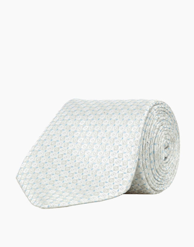 Silver & Light Blue Textured Tie