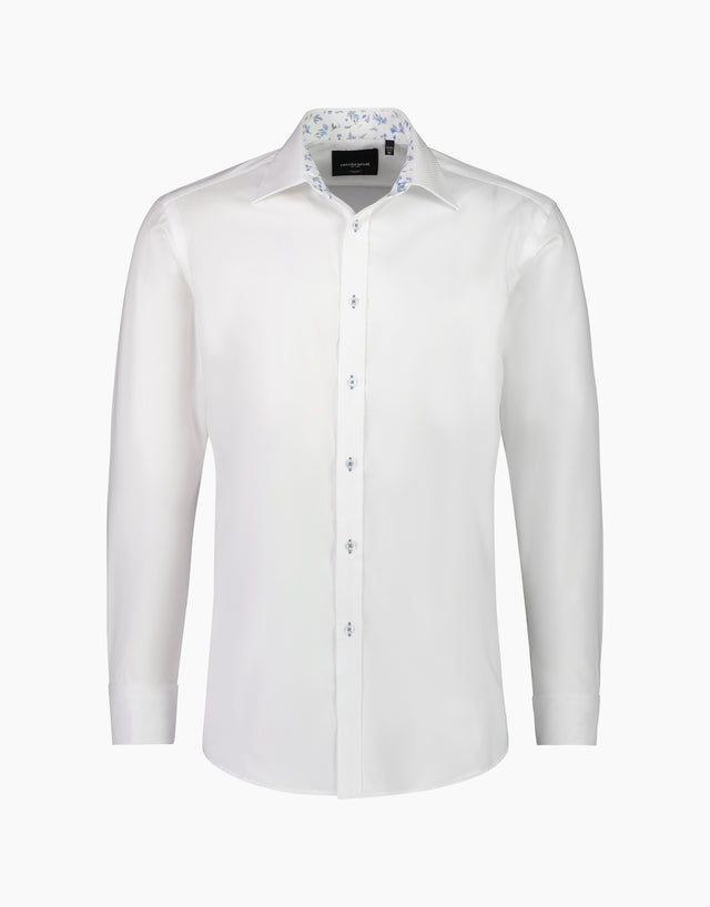 Barbican white textured dress shirt