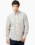 Ben Sherman Asymmetric Striped Oxford Indigo Shirt