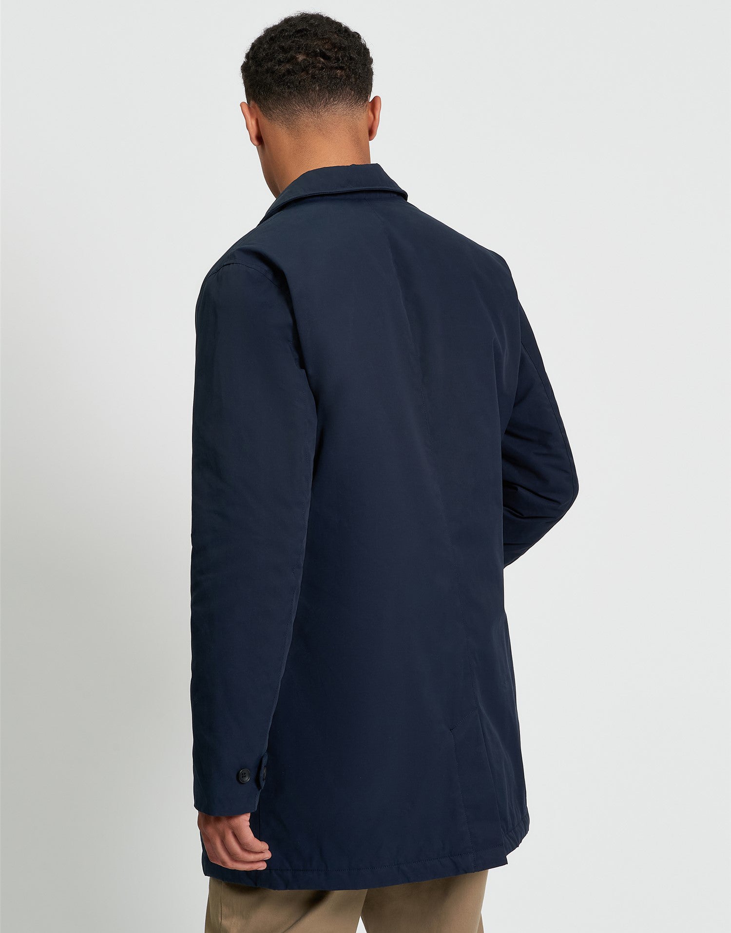 Ben Sherman Waxed Car Coat Dark Navy