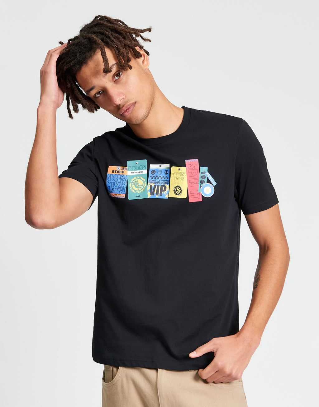 Ben Sherman Festival Pass Black T-Shirt
