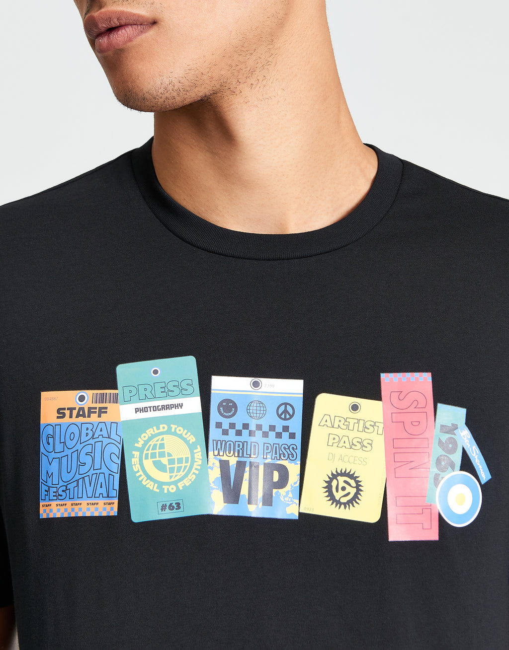 Ben Sherman Festival Pass Black T-Shirt