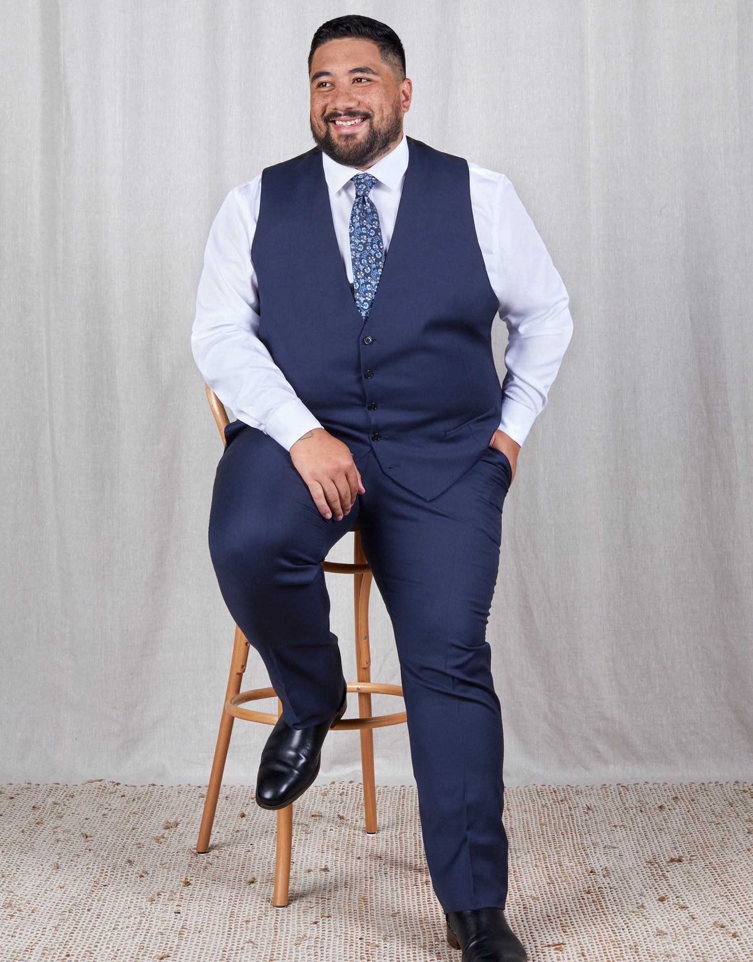 Churchill Blue Nailhead Waistcoat