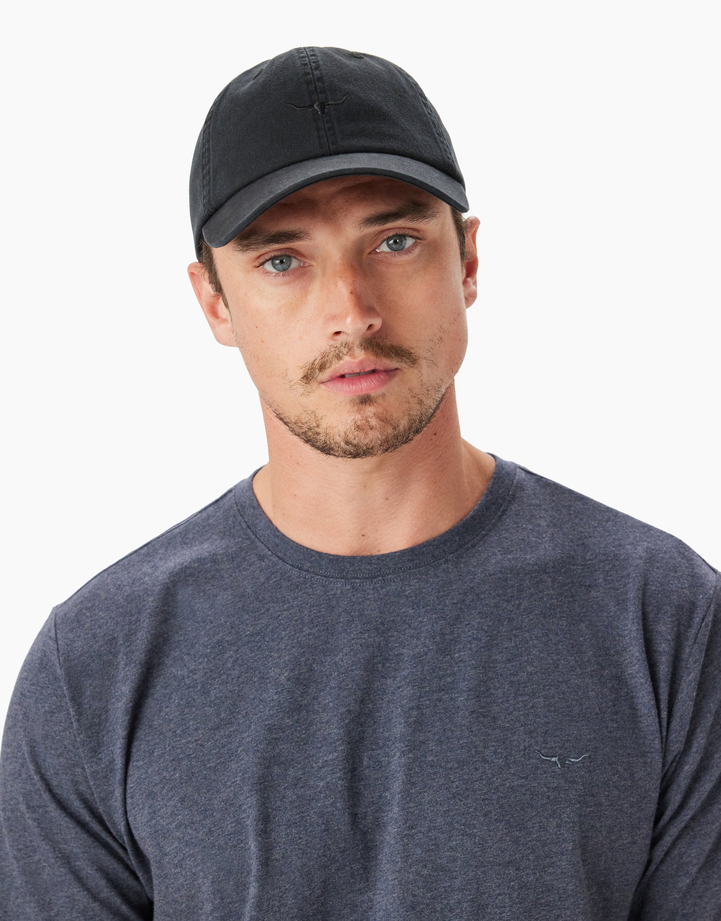 R.M. Williams Mini Longhorn Grey Twill Cap