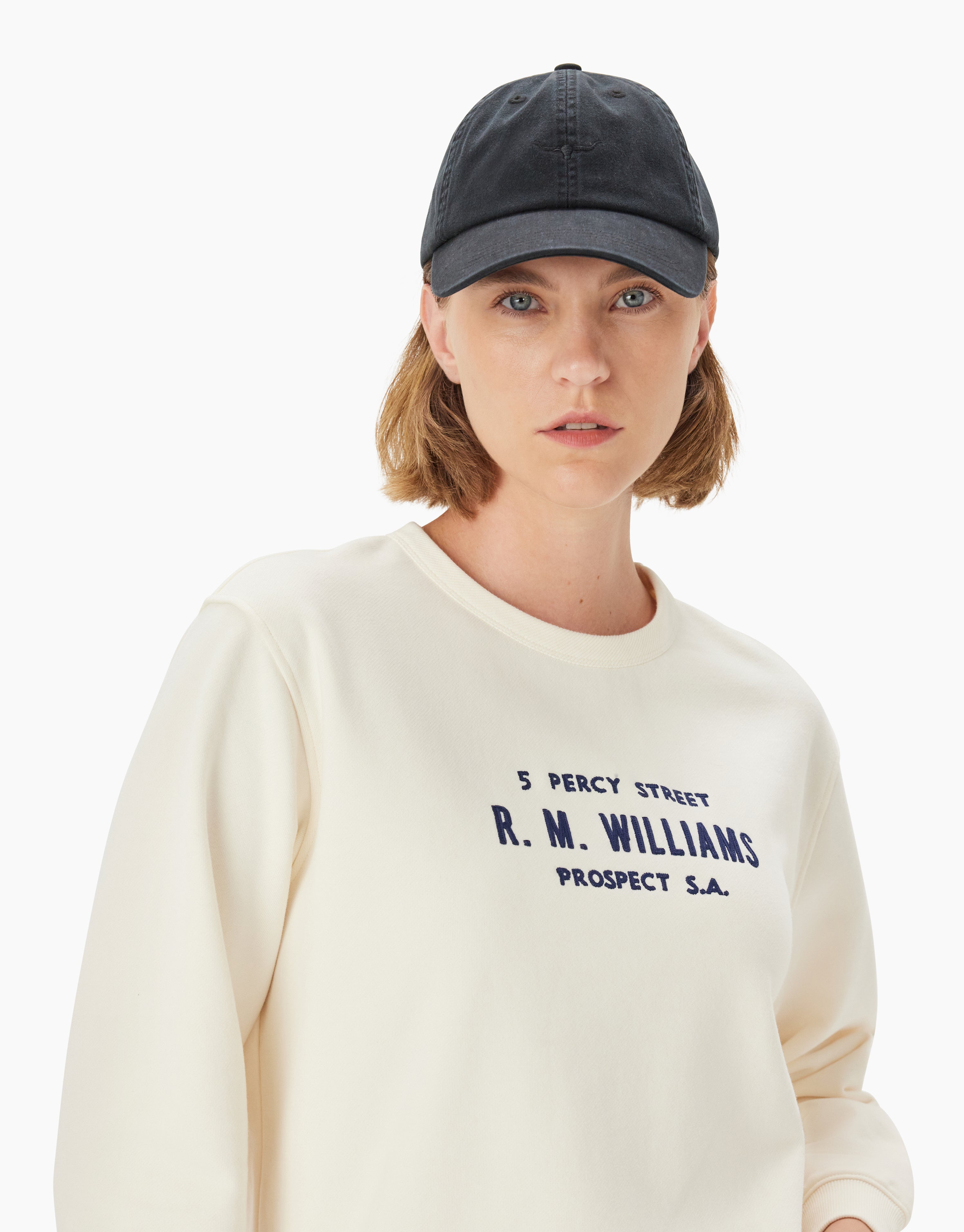 R.M. Williams Mini Longhorn Grey Twill Cap