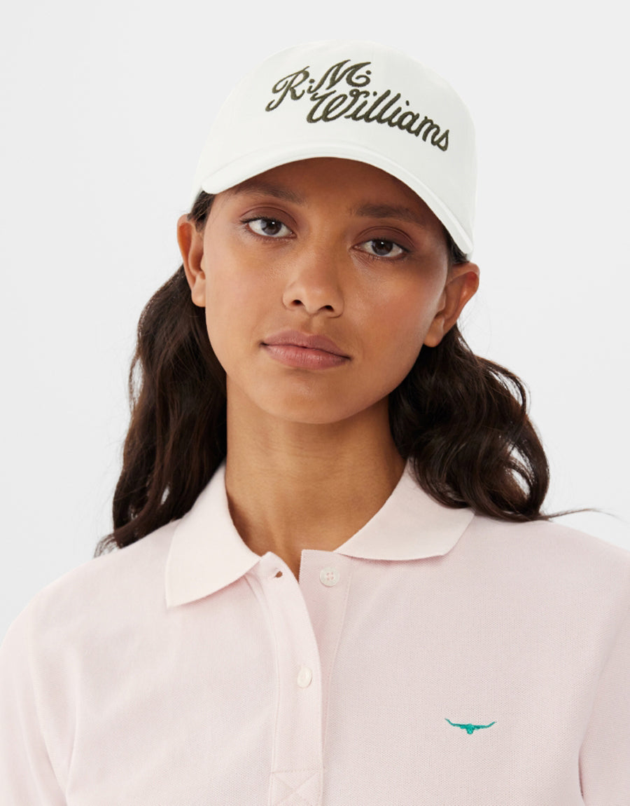 R.M.Williams Script Ecru Cap