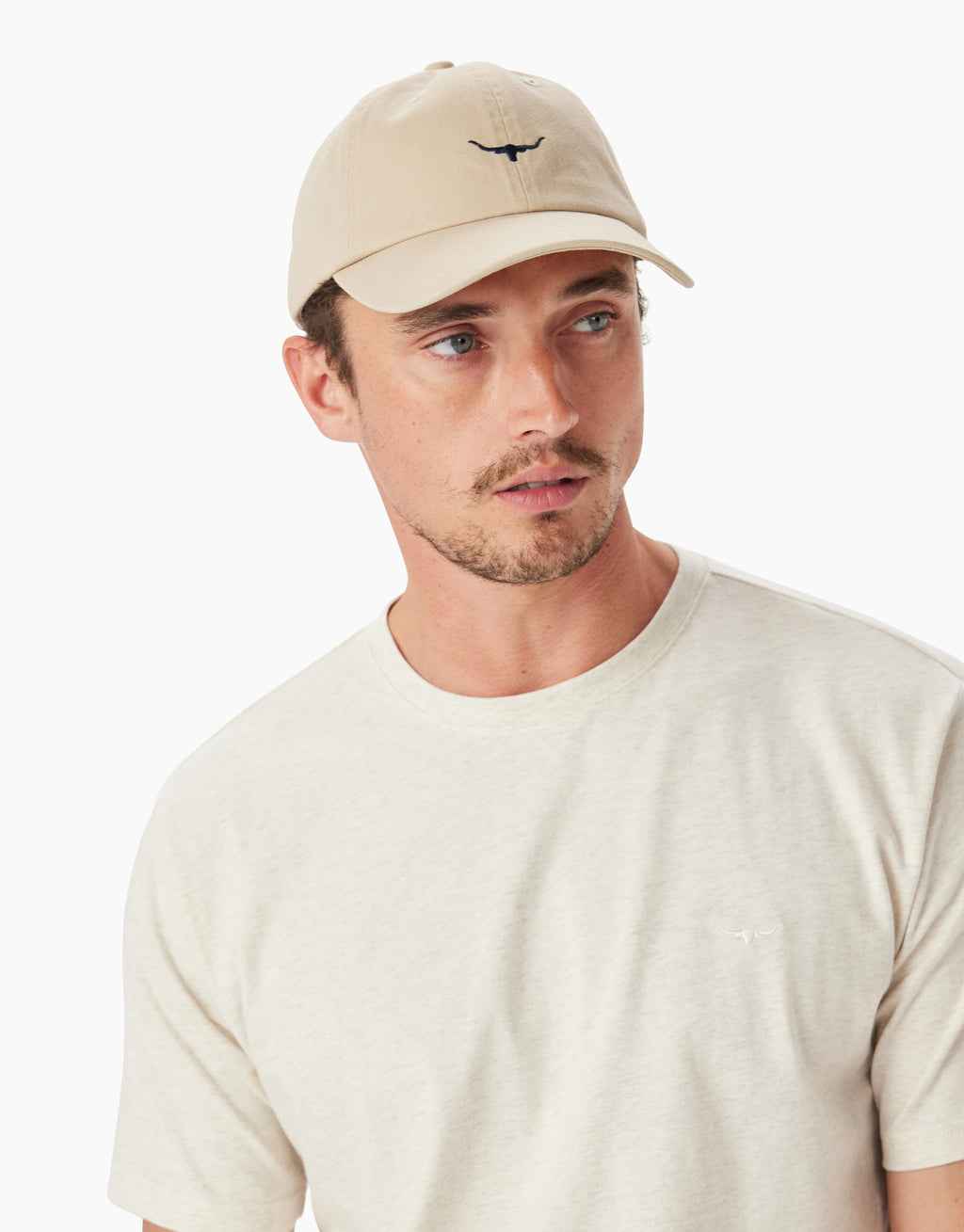 R.M. Williams Mini Longhorn Ecru Twill Cap