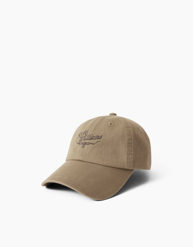 R.M.Williams Script Longhorn Cap Olive