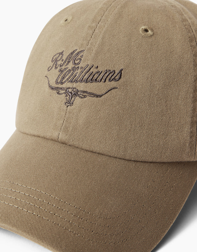 R.M.Williams Script Longhorn Cap Olive