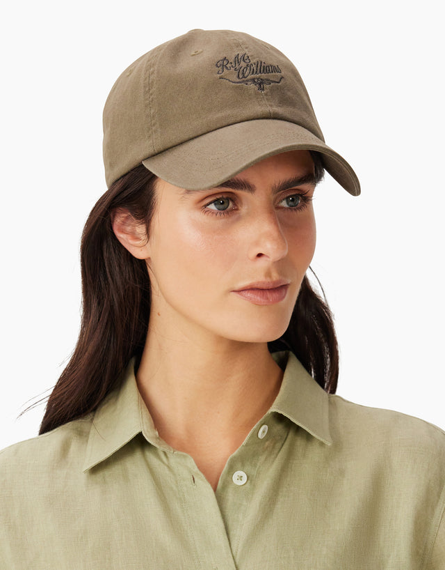 R.M.Williams Script Longhorn Cap Olive