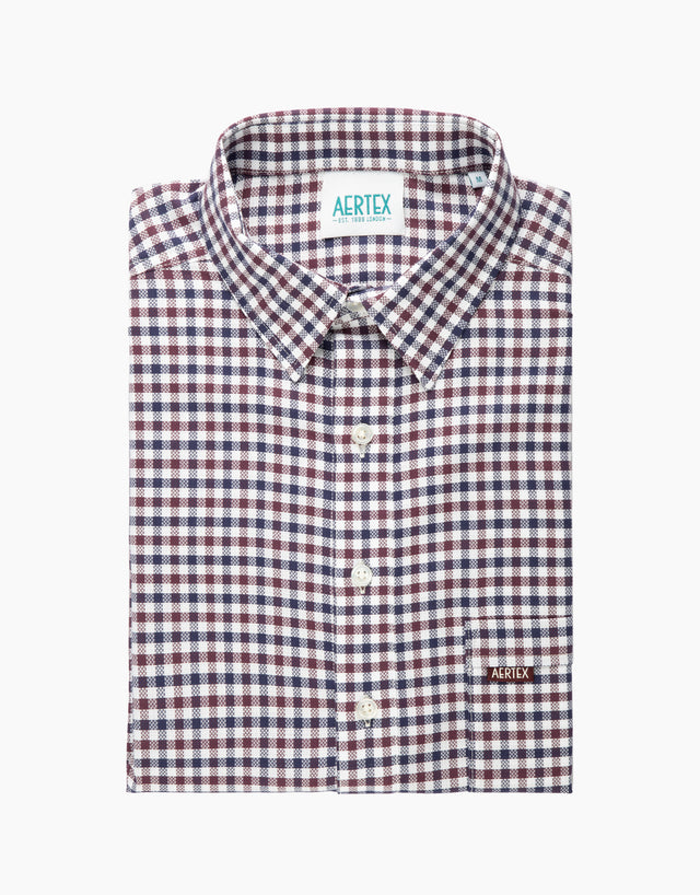 Aertex Taunton Burgundy Short Sleeve Polo Shirt