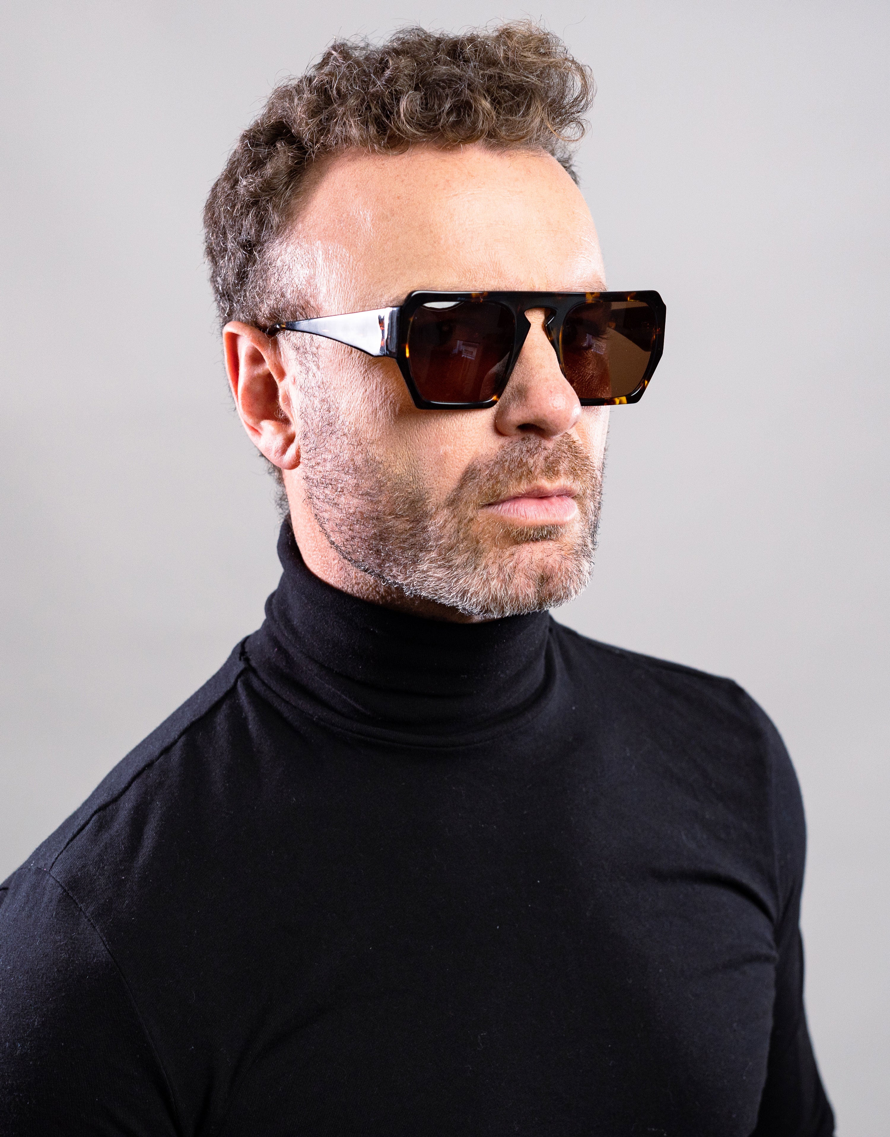 AGE Eyewear Engage Brown Tortoiseshell Sunglasses