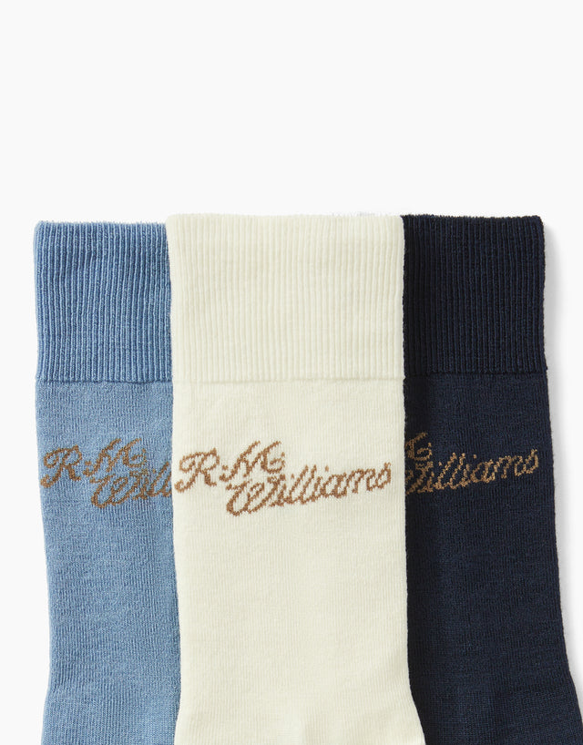 R.M.Williams Script Sock 3 Pk