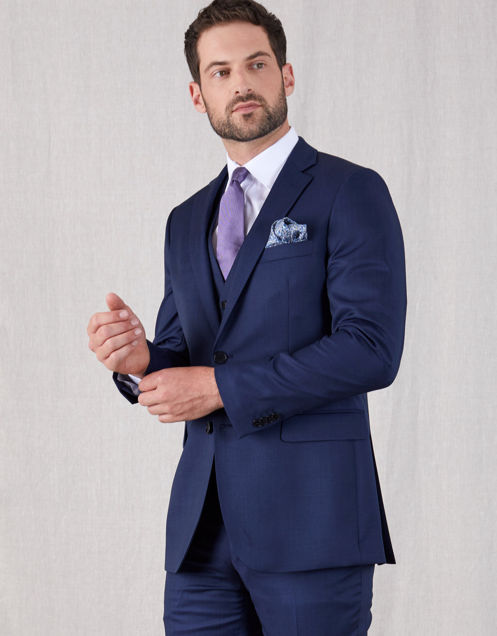 Mack is 190cm wearing size 100 Tall jacket & 88 trouser