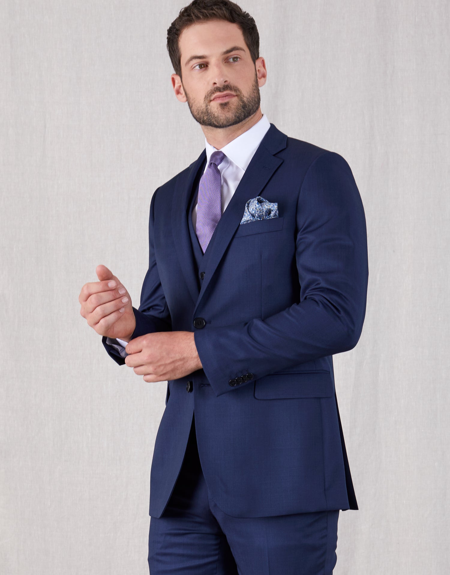 Mack is 190cm wearing size 100 Tall jacket & 88 trouser