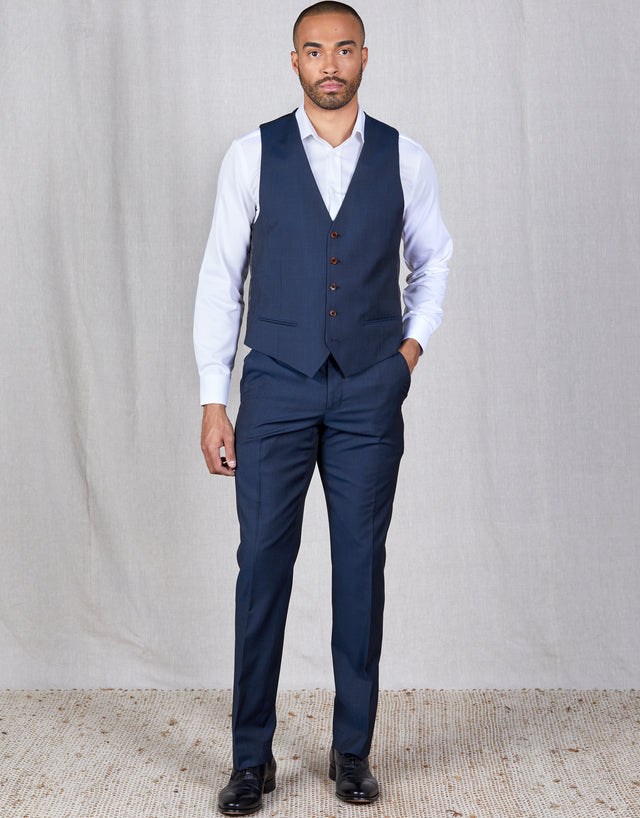 Cooper Blue Contrast Twill Suit