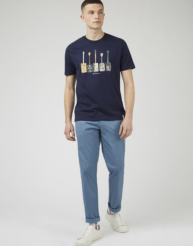 Ben Sherman Misfits Guitars Marine T-Shirt