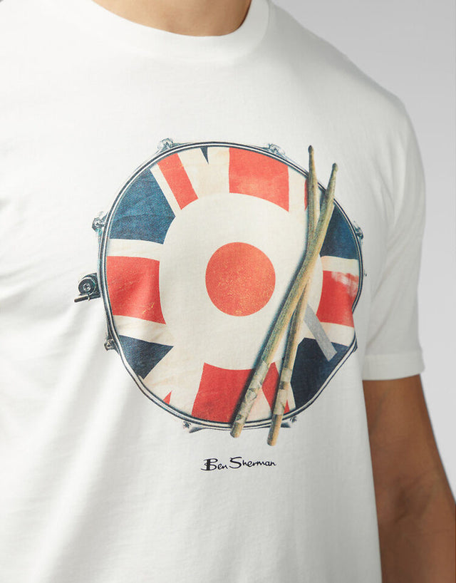 Ben Sherman Snare Target Snow White T-Shirt