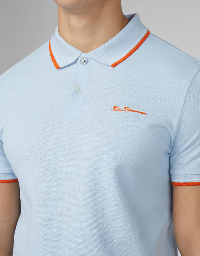 Ben Sherman Signature Pale Blue Short Sleeve Polo