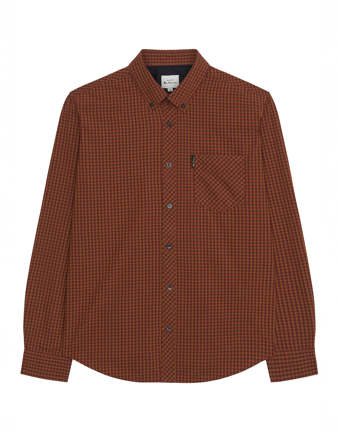 Ben Sherman Signature Gingham Wine Long Sleeve Shirt
