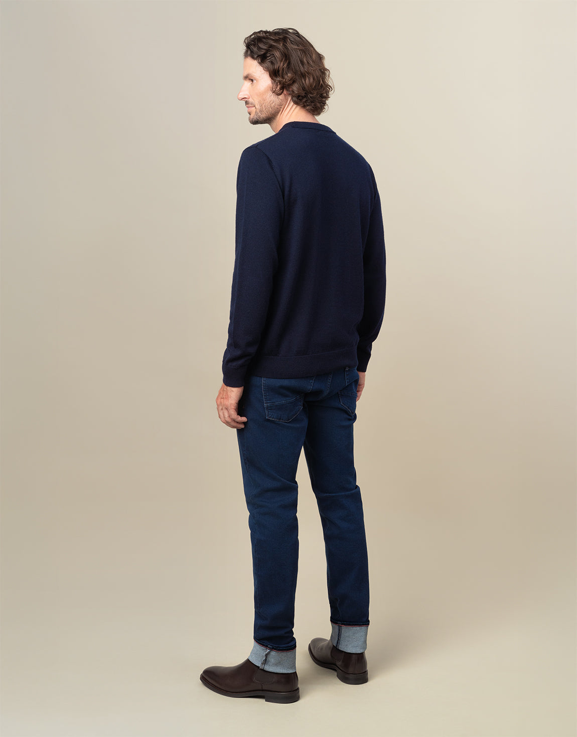 Kurt Jean Dark Blue Washed and Faded