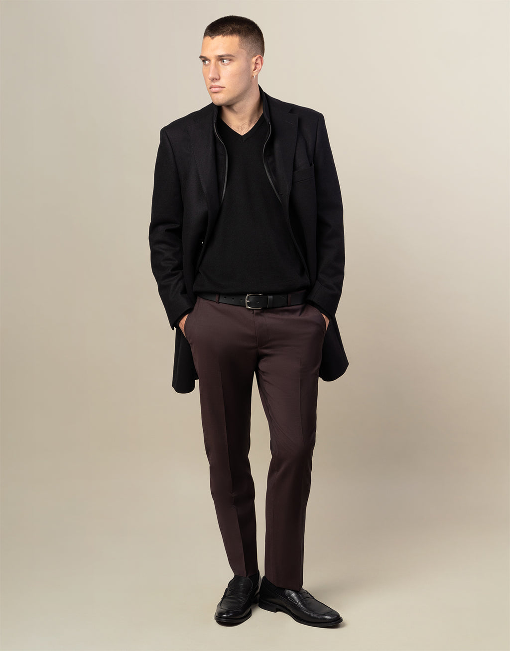 Compton Black Overcoat