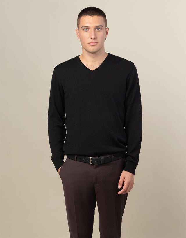 Fairlie Black V-Neck Jersey
