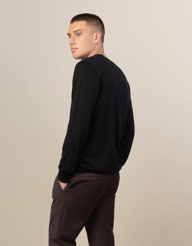 Fairlie Black V-Neck Jersey