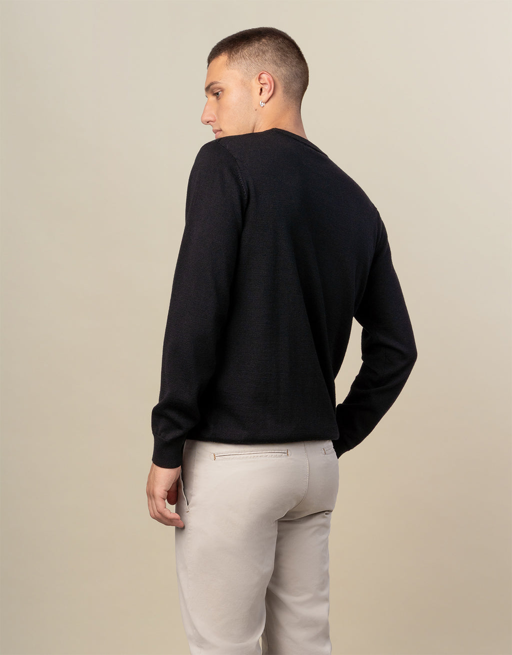 Naseby Black Crew Neck Jersey