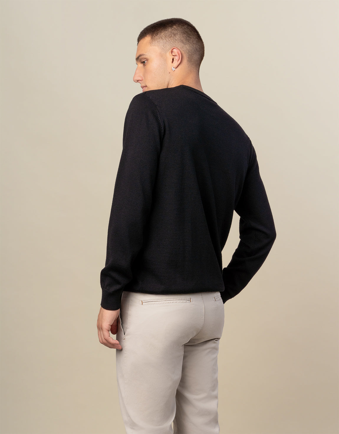 Naseby Black Crew Neck Jersey