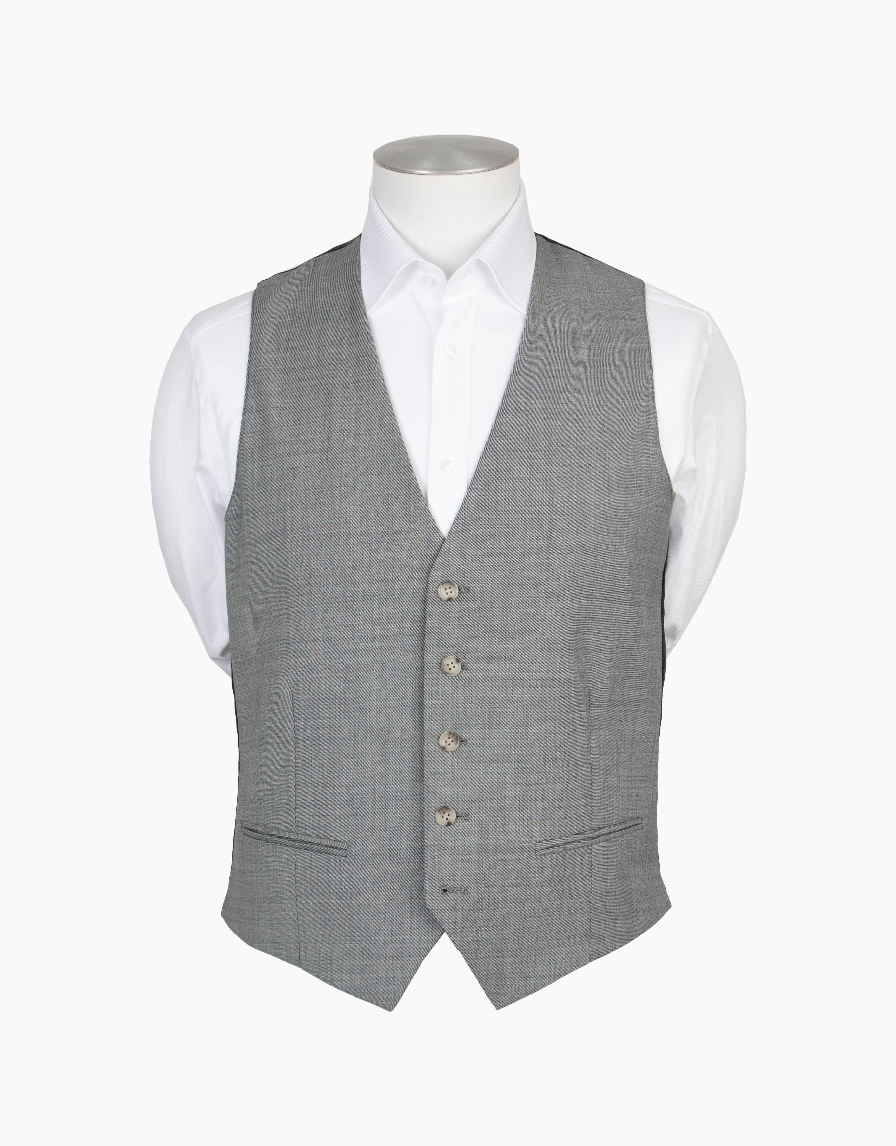 Hire Curtis Light Grey Sharkskin Waistcoat