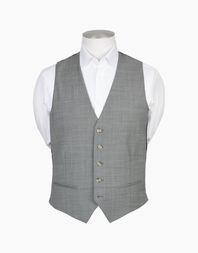 Curtis Light Grey Sharkskin Waistcoat