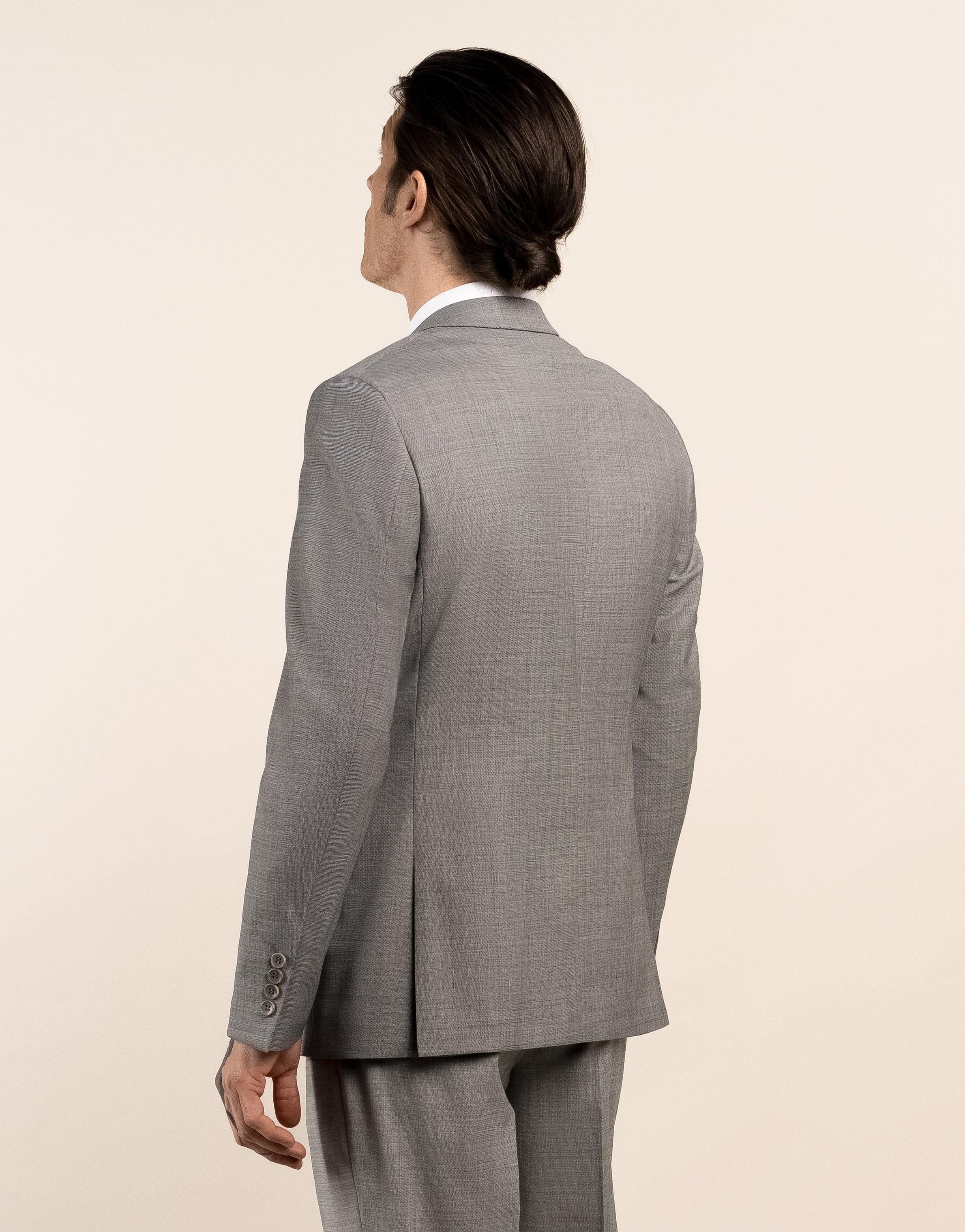 Hire Taylor Light Grey Sharkskin Suit Jacket