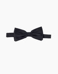 Black Silk Satin Bow Tie