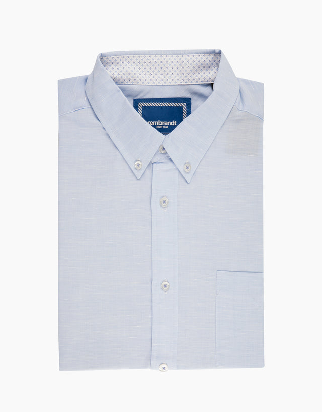 Ohope Light Blue Cotton-Linen Shirt