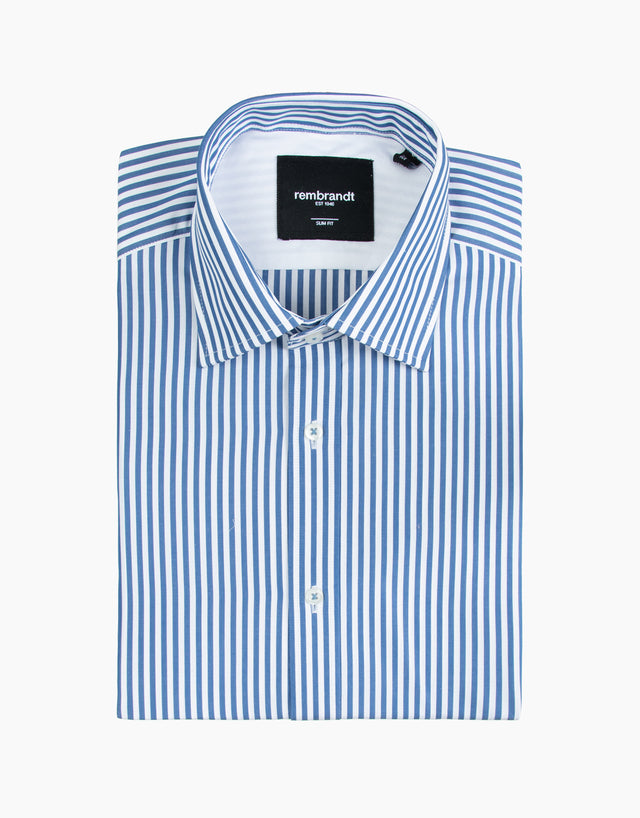 London Denim Blue Stripe Shirt