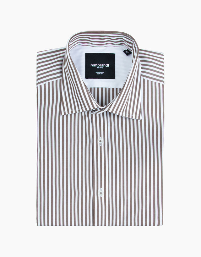 London Brown Stripe Shirt