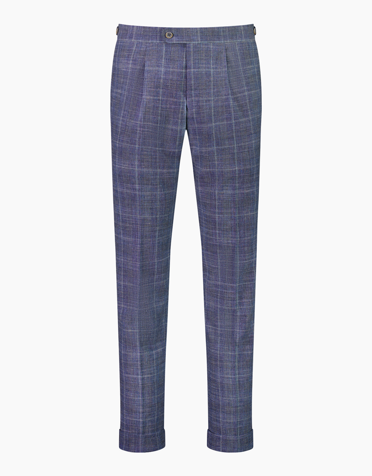 Evans Blue & Beige Check Trouser