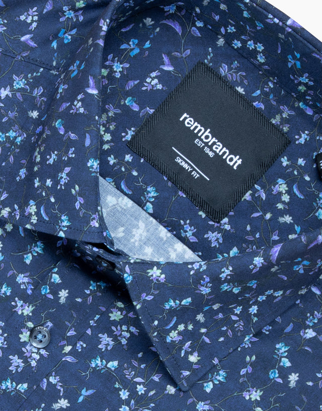 Banks Navy Floral Print Shirt