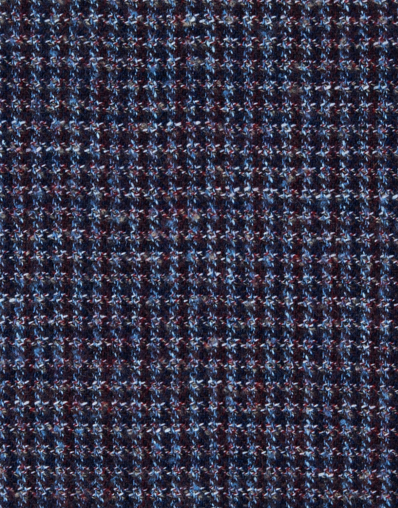 Shelby Maroon & Blue Guncheck Waistcoat