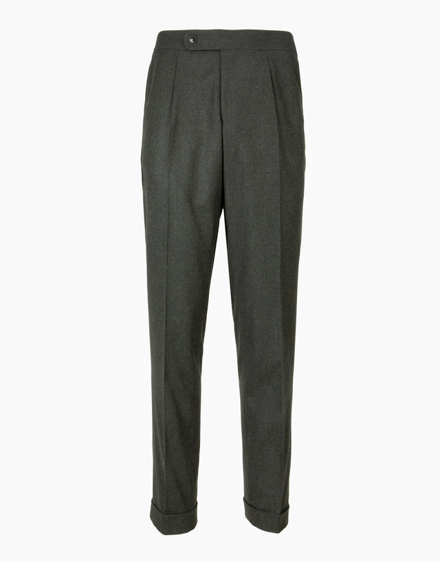 Evans Forest Green Stretch Flannel Trouser