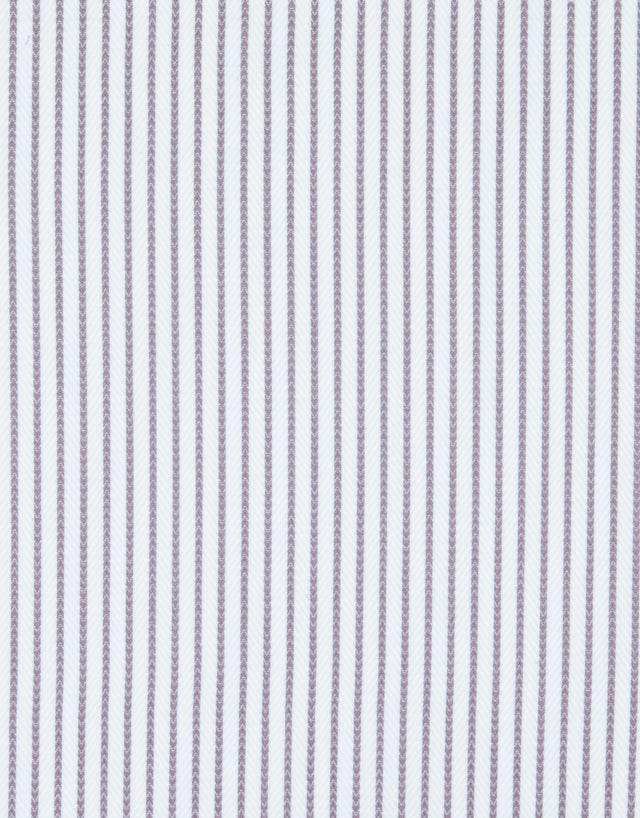 London White & Grey Herringbone Stripe Shirt