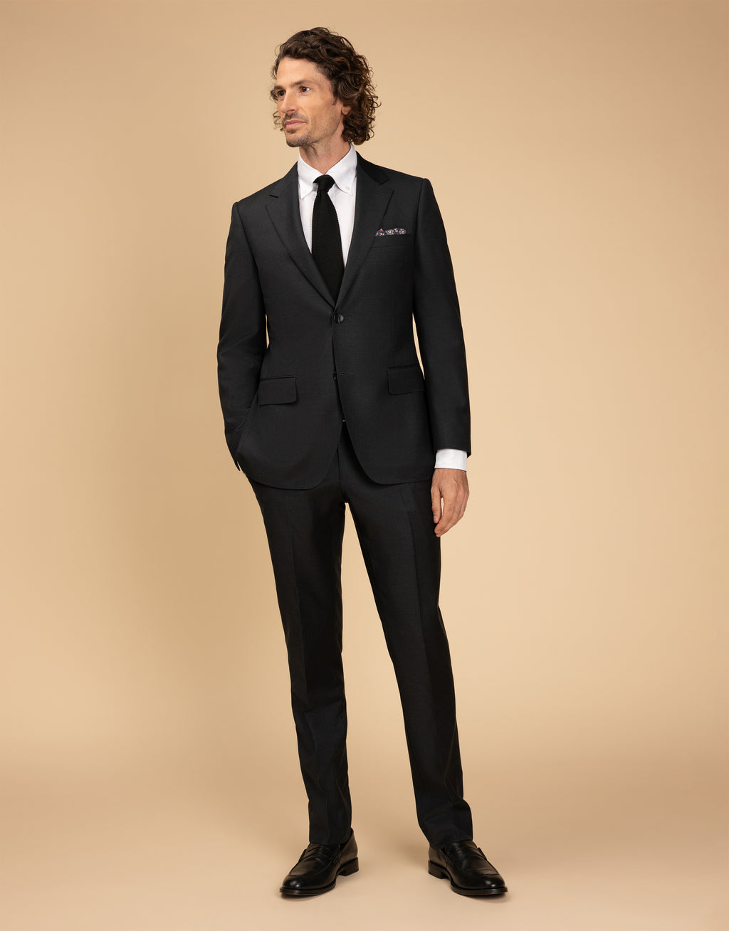 Lotus Charcoal Twill Suit Trouser