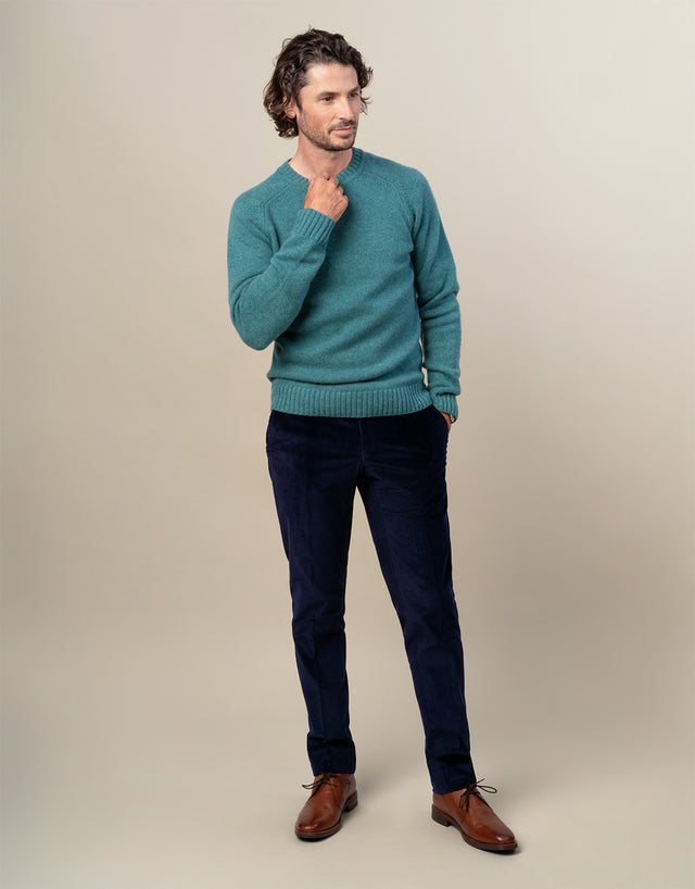Gambino Navy Stretch Corduroy Trouser